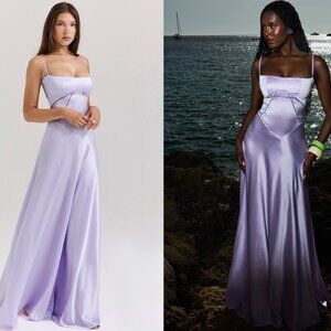 House of CB 'Anabella' Orchid Lace Up Maxi Dress NWOT